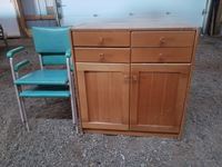    (2) School Chairs & Old Cabinet