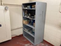 Metal Cabinet with Assorted Electrical Instruments & Supplies