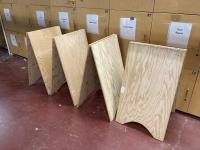 (4) Wooden Hinged Sign Boards