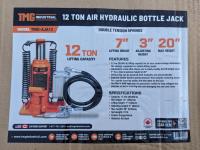 TMG Industrial TMG-AJA12 12 Ton Air Hydraulic Bottle Jack