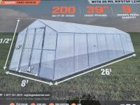 TMG Industrial TMG-GH826  8 Ft X 26 Ft Greenhouse Grow Tent
