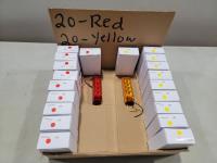 (20) Red and (20) Yellow Marker Lights 