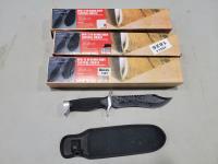 (3) 13 Inch Bowie Knife Tactical Sheath 