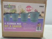 (4) Flower Pot and Saucer Kit