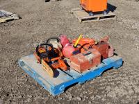 Assortment of Chain Saw Parts and Supplies