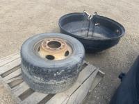 (2) 225/70R19.5 Tires and Rims and (1) Big Daddy Hopper Tub