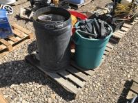 (3) Trash Cans w/ Misc.  Parts & Dewalt Tools