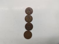 (4) Georgivs V Dei Grabritt Omn One Cent Coins 