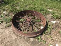 Vintage Spoked Steel Wheel