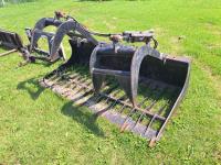 80 Inch Skelton Bucket with Grapple - Skid Steer Attachment