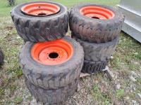 (8) Skid Steer Tires On Rims