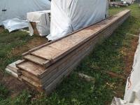 (9) Assorted Lengths 1 Inch X 16 Inch X 28 Ft Boards 