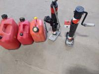 (2) Jerry Cans and (2) Trailer Jacks