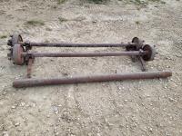 (2) 5 Bolt Axles and Length of Pipe
