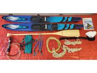 Set Quicksilver Metallic Composite Matrix Water Skies, Boating Accessories, Boat Paddles and Bumper
