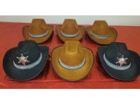 (6) Cowboy Hats 