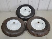 (3) Wheelbarrow Pneumatic Rubber Tire with Steel Rim