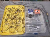 Qty of Misc Clamps, Chain, Hooks and Ground Plates
