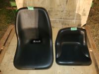Ultra High Back Skid Steer Seat and 14 Inch Black Seat