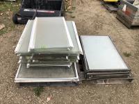 Qty of Glass Panels Assorted Sizes