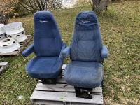(2) Blue Cloth Air Ride Seats