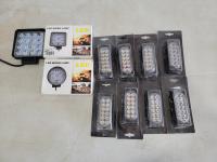 (2) LED Work Lamps and (8) LED Amber & White Beacon 