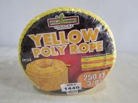 250 Ft 3/8 Inch Yellow Poly Rope
