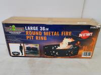 Large 36 Inch Round Metal Fire Pit Ring