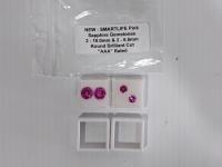 (4) Smartlife Round Brilliant Cut Pink Sapphire Gemstones