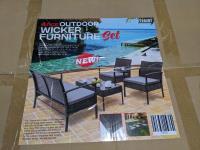 4 Piece Outdoor Wicker Furniture Set