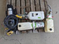 (4) 12 Volt Hydraulic Pumps and (3) Controls 