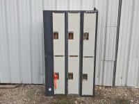 6 Compartment Upright Lockers with Assorted Signs 