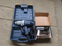 Mastercraft 1/2 Inch Impact Wrench and Ingersoll-Rand Hammer with Bits 