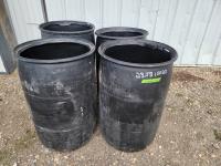 (4) 210 Liter Plastic Barrels 