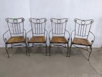 (4) Metal Framed Chairs