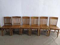 (6) Wooden Chairs