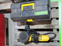 Toolbox with Contents and Dewalt 4-1/2 Inch Angle Grinder