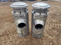 (2) Stainless Steel Air Cleaners For 1998 Western Star