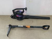 Toro Ultra Leaf Blower and Fiskars Weed Ejection Tool