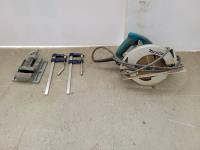 Makita 7-1/4 Inch Saw, (2) Clamps and Small Vise