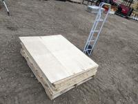Qty of 3/8 Inch Plywood and Dolly