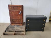 (2) Wood Dressers