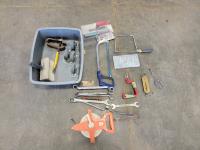 Casters, Wrenches, Hand Saws, Qty of Cotter Pins, Measuring Tape and Hooks 