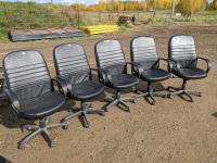 (5) Rolling Office Chairs 