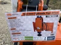 TMG Industrial PD700S Hydraulic Post Driver - Skid Steer Attachment