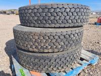(3) 11R22.5 14 Ply Truck Tires