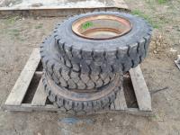 (3) 7.50-15 Nhs Tires On Steel Rims