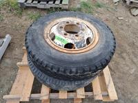 (2) 8.25R20 Tires On Steel Dually Rims