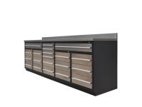 TMG Industrial TMG-WB21DS Pro Series 10 Ft 20 Drawer Stainless Steel Workbench
