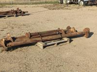 (6) 12 Inch Screw Piles with 3.5 Inch Center Pipe 10± Ft Long, (6) 48 Inch Pile Insert Beam Stand